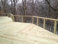 Treated wood deck