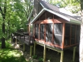 Screen Room with gable roof and Trex Deck and railing