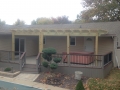 trex deck with treated wood Pergola
